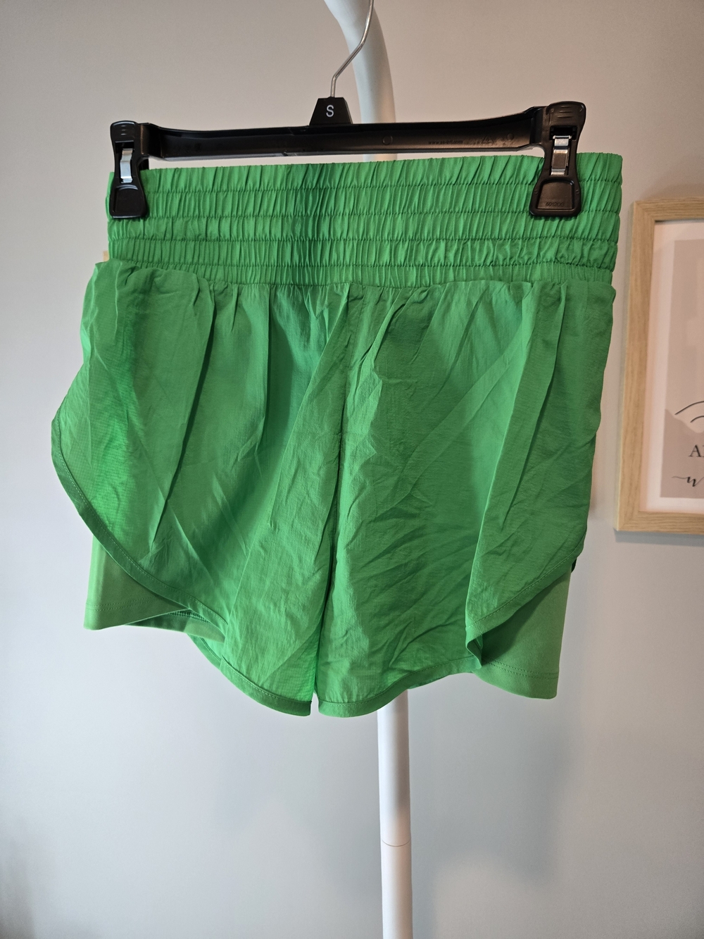 NWT All In Motion Bright Green Layered Active Shorts
